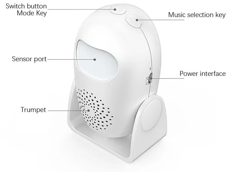 Kerui Infrared induction integrated welcome device alarm in 7 national languages