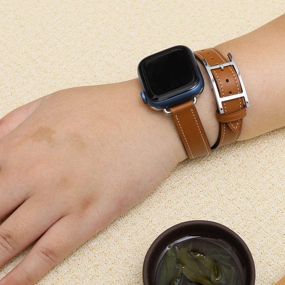 Hermes Apple Watch H Belt - Genuine Leather Watch Strap