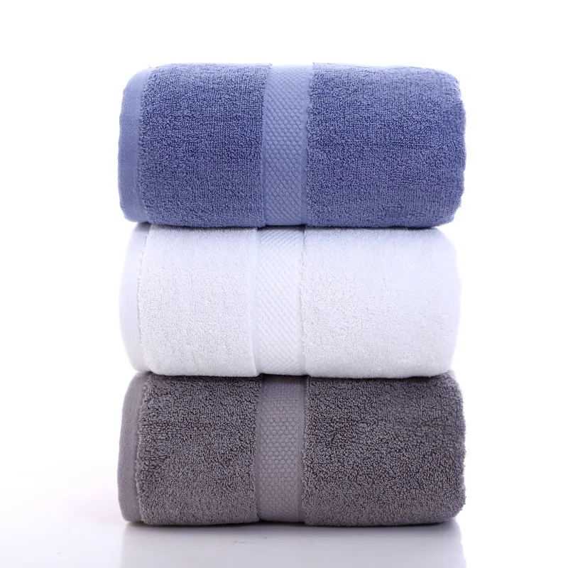 Wholesale 100% cotton bath towels 80 * 160 thickened enlarged bath towels Absorbent household hotel beauty salon