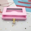 Pink rectangle lash box with handle