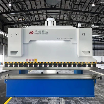 Quality Assurance WC67K200 Easy Maintenance Twisted Shaft Bending Machine for Busbar with Hydraulic Shearing and Bending