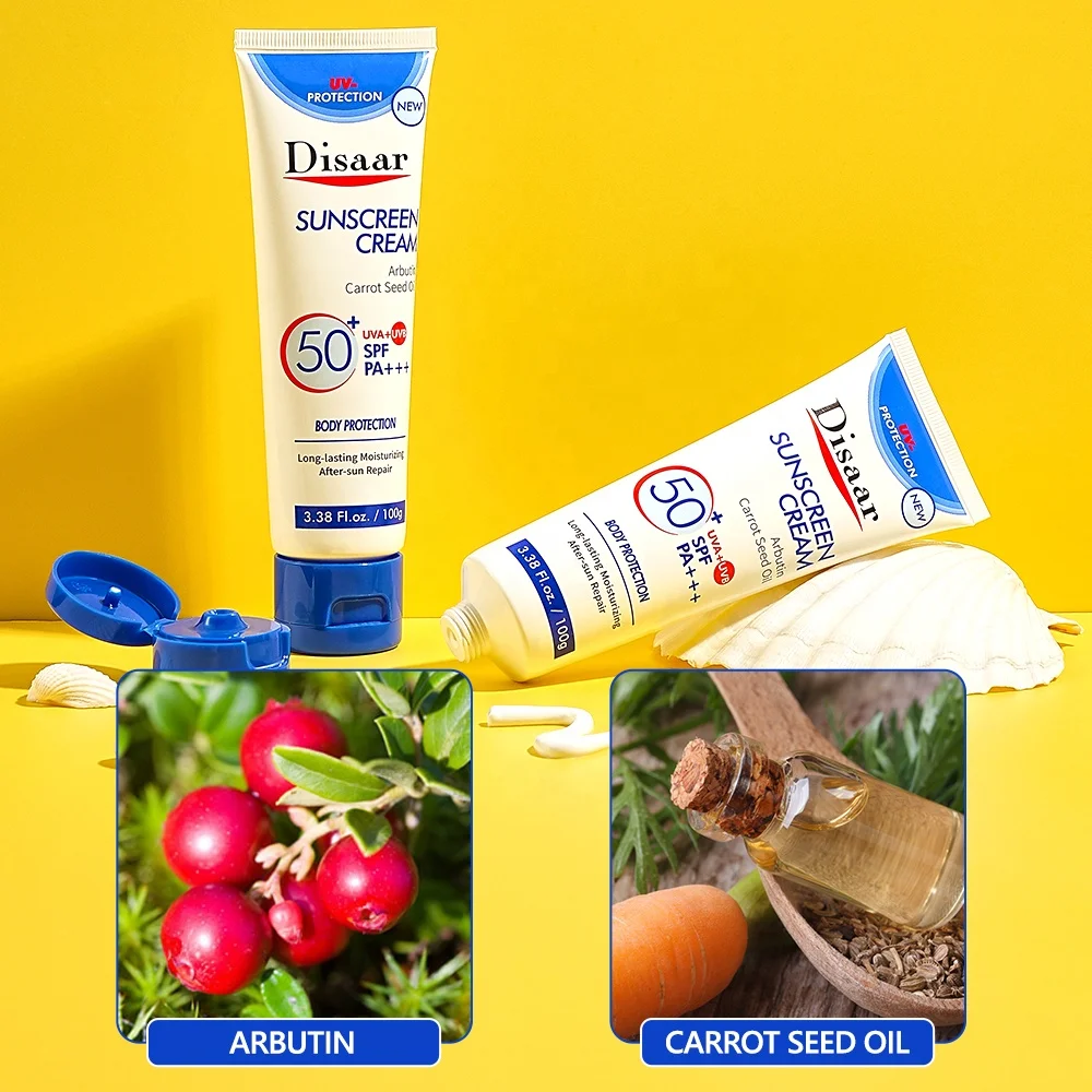Disaar Long Lasting Moisturizing After Sun Repair Body Protection SPF50 Whitening Sunscreen Cream