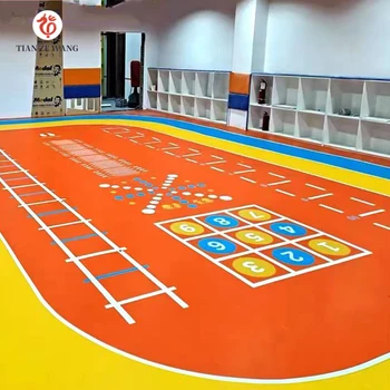 Custom Graphic Design Floor Tiles Sponge PVC Vinyl Flooring Roll 3d Printed Flooring For Kindergarten School