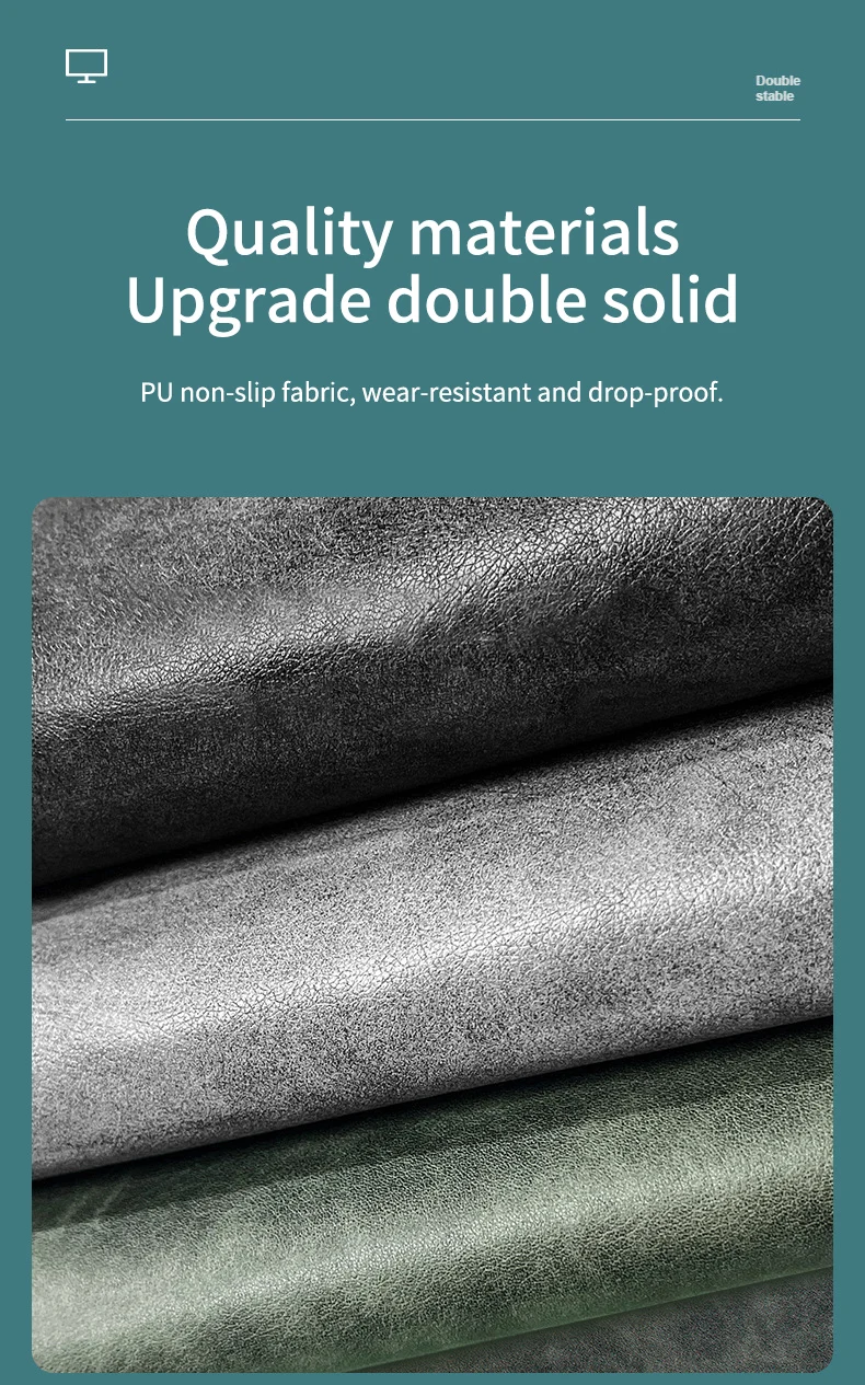 Washable Table Mats with File Folder Stable Adjustable Laptop Phone Holder Stand Bracket Gaming Leather Desk Pad