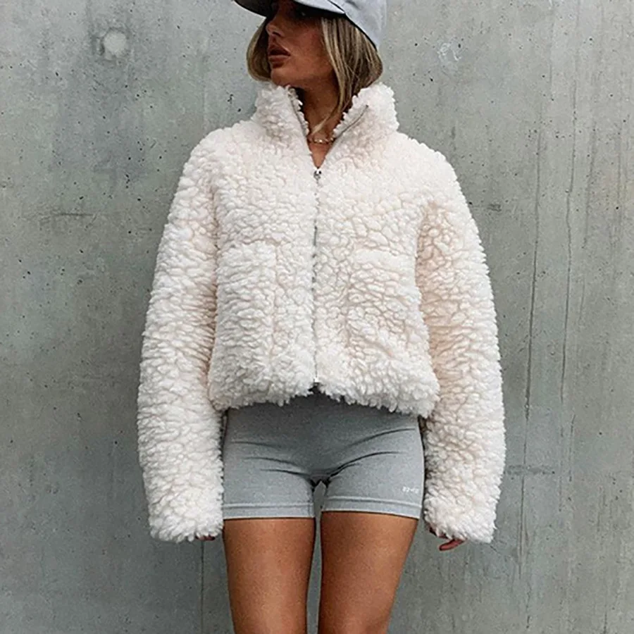 Thickened Plush Cardigan Coat Winter 