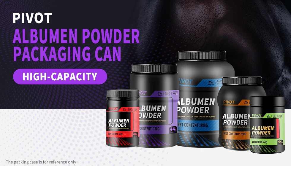 Supplement Bottle Black Protein Powder Container Whey Protein Jar