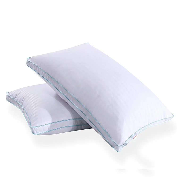 Гусиный пух перо подушки для кровати спальный с 100% хлопок ткань Стандартный Queen Размер
