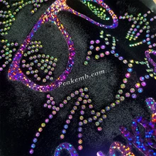 Trending Products 2024 New Arrivals Hologram Vinyl Bling Hotfix Rhinestone Easter Bunny Heat Transfers