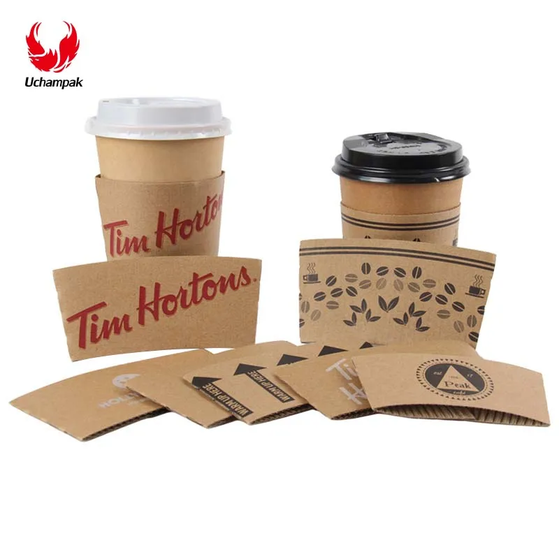 Source Paper coffee cup sleeve custom corrugated paper cup holder  disposable paper cup sleeves on m.