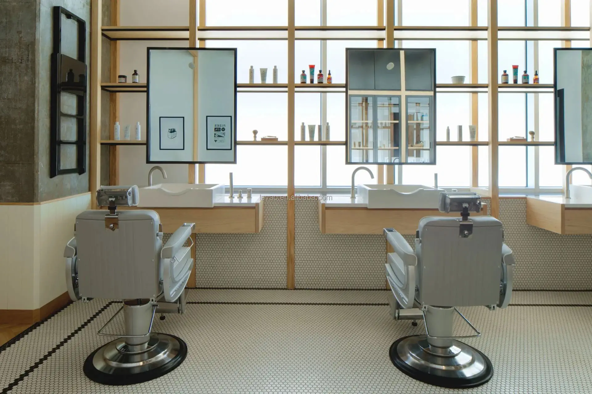 卸売グレーバーバーチェア、サロンチェア、業務用家具、理容椅子、美容