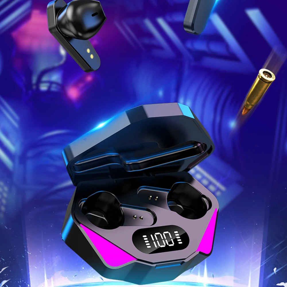 TWS-X15 ワイヤレスイヤフォン ゲーミング用 X15 TWS Wireless Bluetooth Headset LED Display Gamer Earbuds