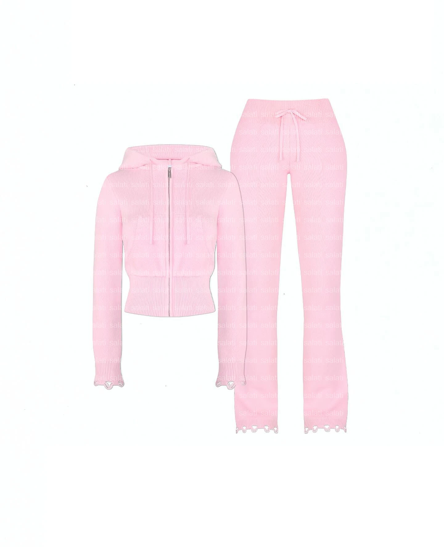 Custom High Quality Designer Y2K Boxy Fit Zipper Knitted Blank Woman Cropped Sweater and Hooded Sweatshirts Hoodies for Women gallery 4