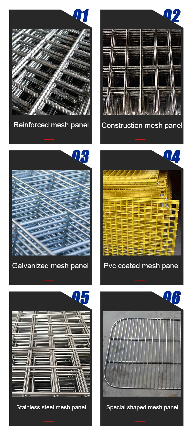6mm 8mm Stainless Steel Welded Wire Mesh Panel Hot Dipped Galvanized