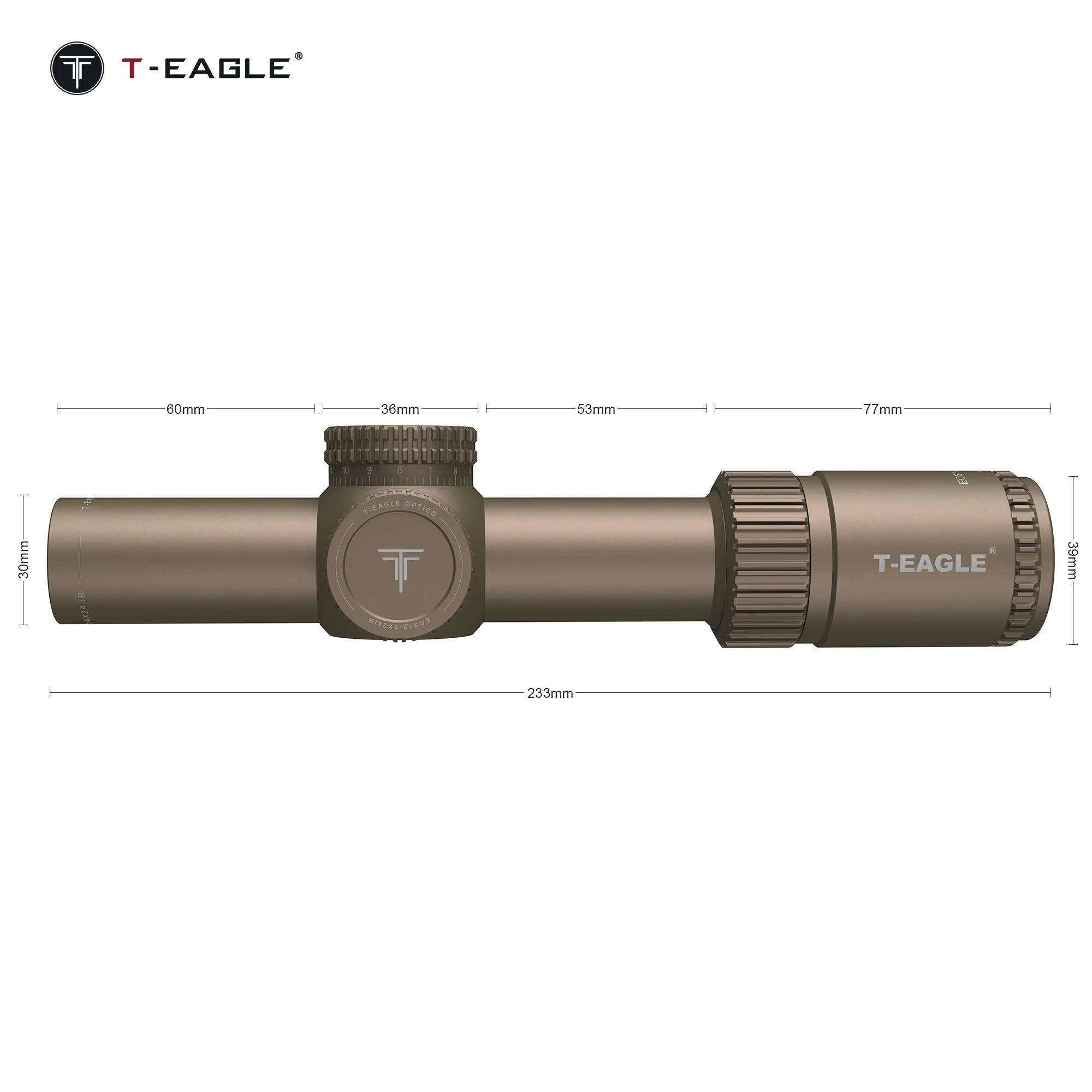 T-EAGLE EOS 1.2-6X24IR DE スコープ T-EAGLE EOS 1.2-6X24 IR SFP LPVO Riflescope