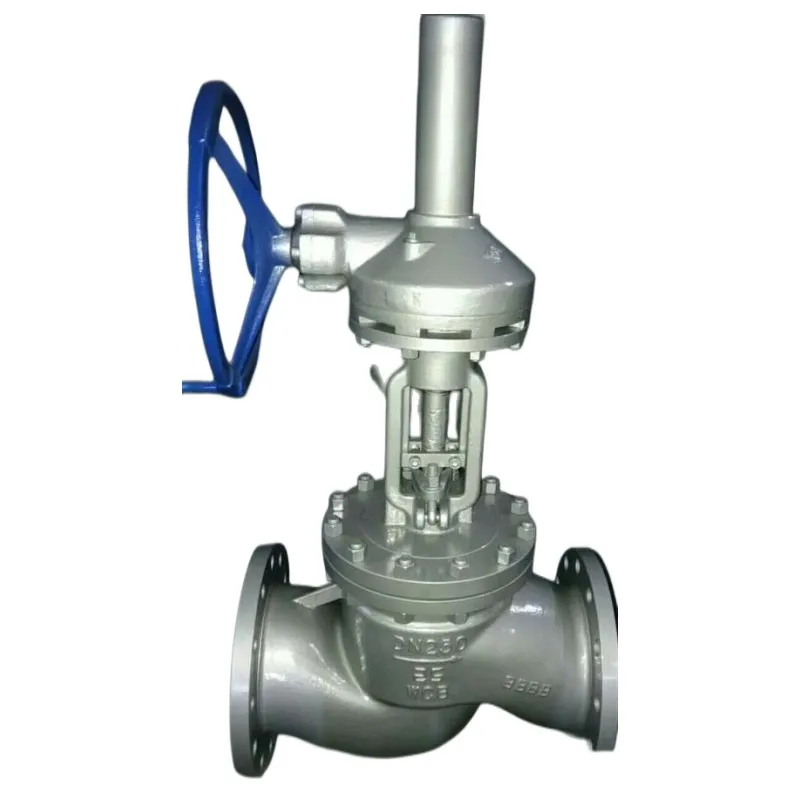 Ansi Iso Manual Flange Bevel Gear Globe Valve Cast Steel Stainless