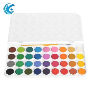 36-Color Watercolor Paint Pan Set with Brushes for Beginners Kids and Artists to Paint