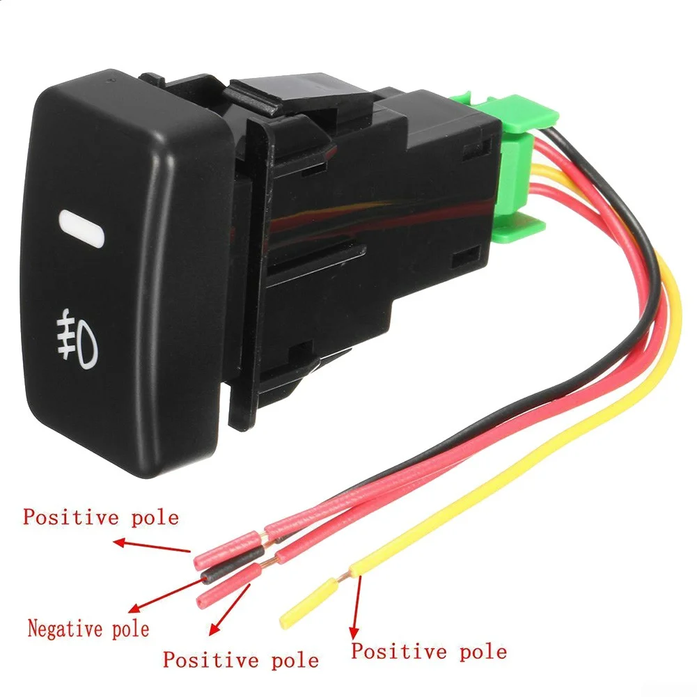 12V 5 Pin Black Plastic Car On/off Push Button for Honda
