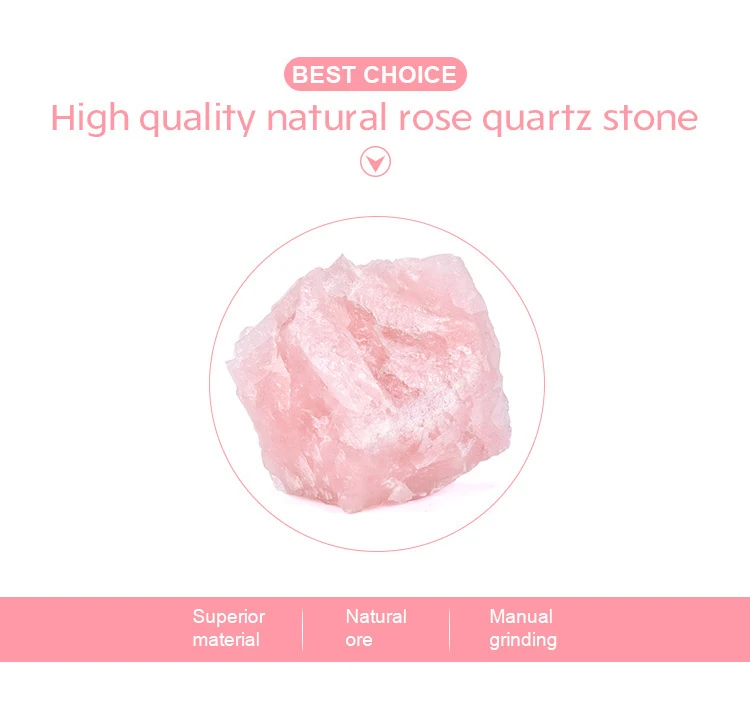 Luxury Folk Art Polished Pink rose quartz Bra for skin Care