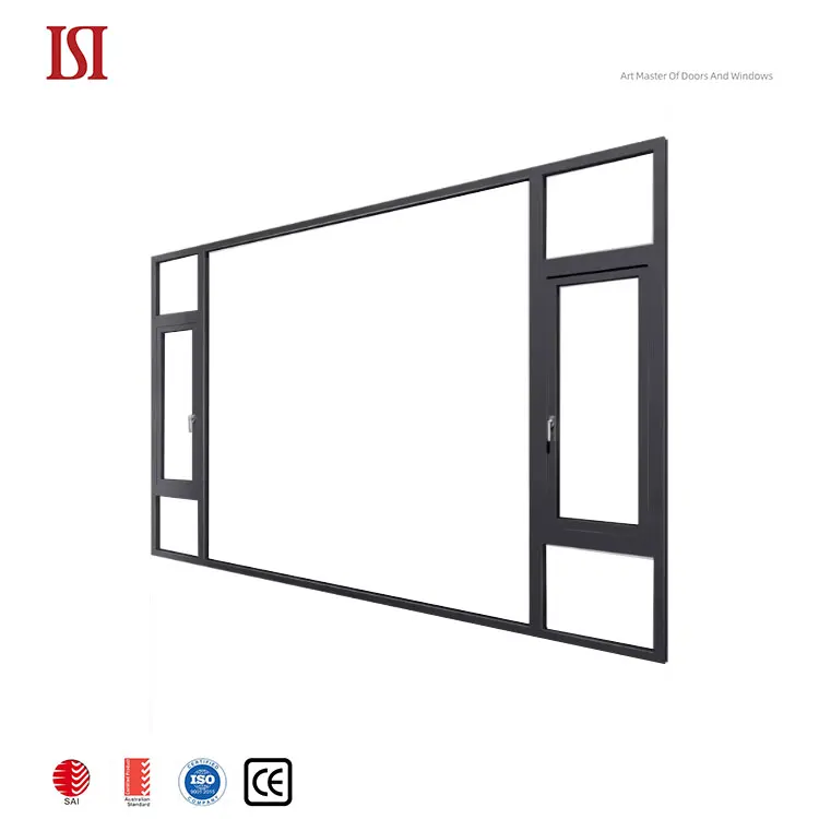 Top Brand Triple-Sealed Waterproof Soundproof Thermal Break Aluminum Alloy Swing Casement Windows