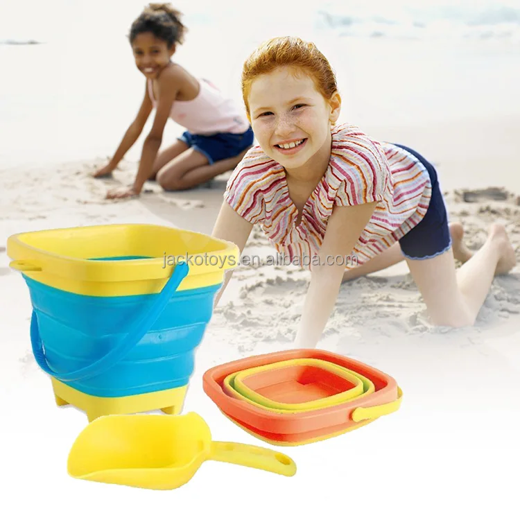2022 New Soft Plastic Folding Bucket Portable Summer Beach Water