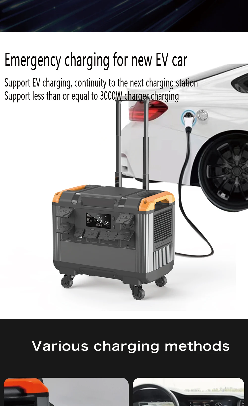 Wholesale 3000W Portable Power Station with 3 DC Output Solar AC System for Electricity Generation MPPT Solar Energy Controller manufacture