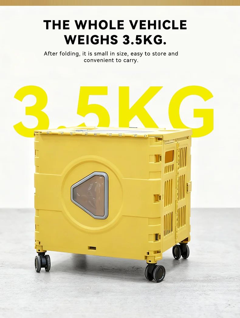 New Outdoor Camping Trolley Collapsible Cart Pet Out Carrying Cart High Quality Cart pp Material Cart manufacture