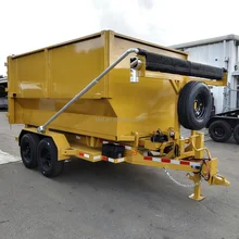 Factory Wholesale Customizable U-Dump Roll Off Trailer Roll-Off Dump Package Gooseneck Dump Rolloff Trailer Load