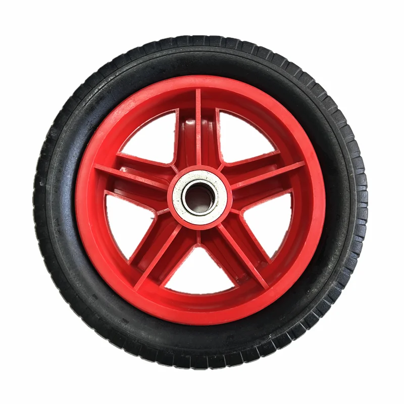 Solid Rubber Powder Wheel 10-Inch Plastic Rim Trolley for Garden Lawn ...