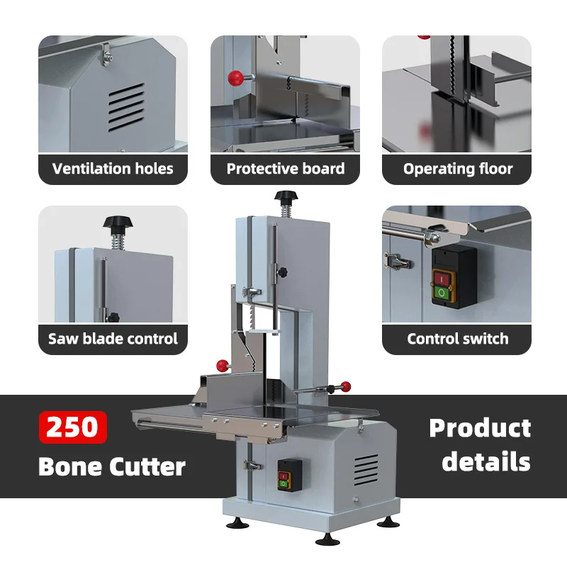 Commercial Kitchen Meat Bone Saw Automatic Meat Cutting Saw Butcher Boy Band Saw Machine for Meat