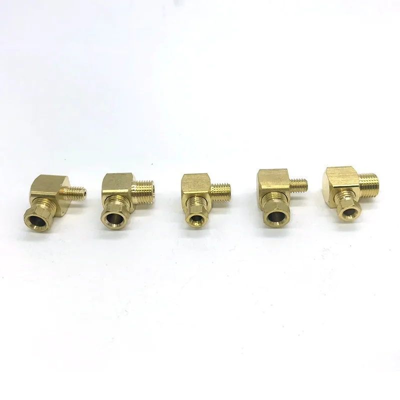 Lubrication Brass Oil Pipe Fitting 4mm/6mm Fitting Connector for Lubrication System/CNC Machine