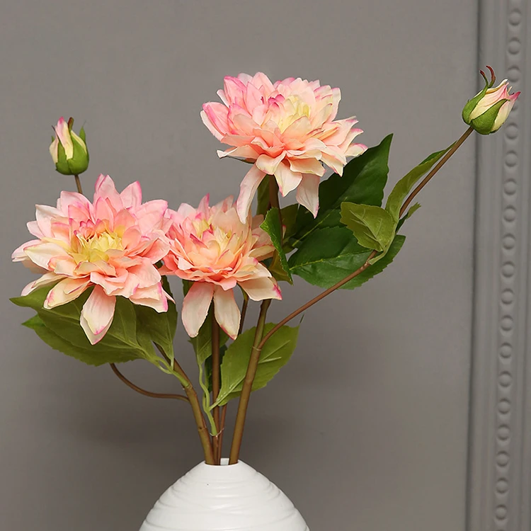 New Flower Exquisite Dahlia Pinnata Artificial Flower Wholesale Buy Spring Dew Lotus Flower Artificial Table Wedding Decoration Artificial Flowers Outdoor Artificial Plastic Flowers Product On Alibaba Com