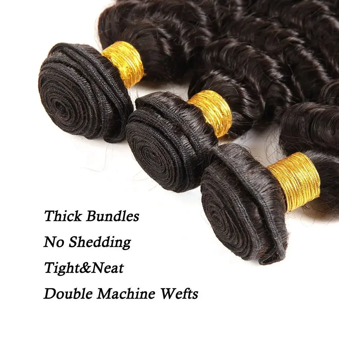 Deep Wave Brazilian Virgin Human Hair Extensions Wet And Wavy Curly Bundles_voghion.com