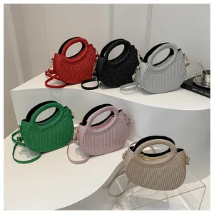 Fashion Winter New Handheld Shoulder Small Bag Casual Indentation Design Personalized Crossbody Women's Bag
