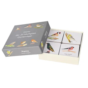 Customized Printed Positive Card Education Learning Garden 25 Species Bird Recognition Card for Children