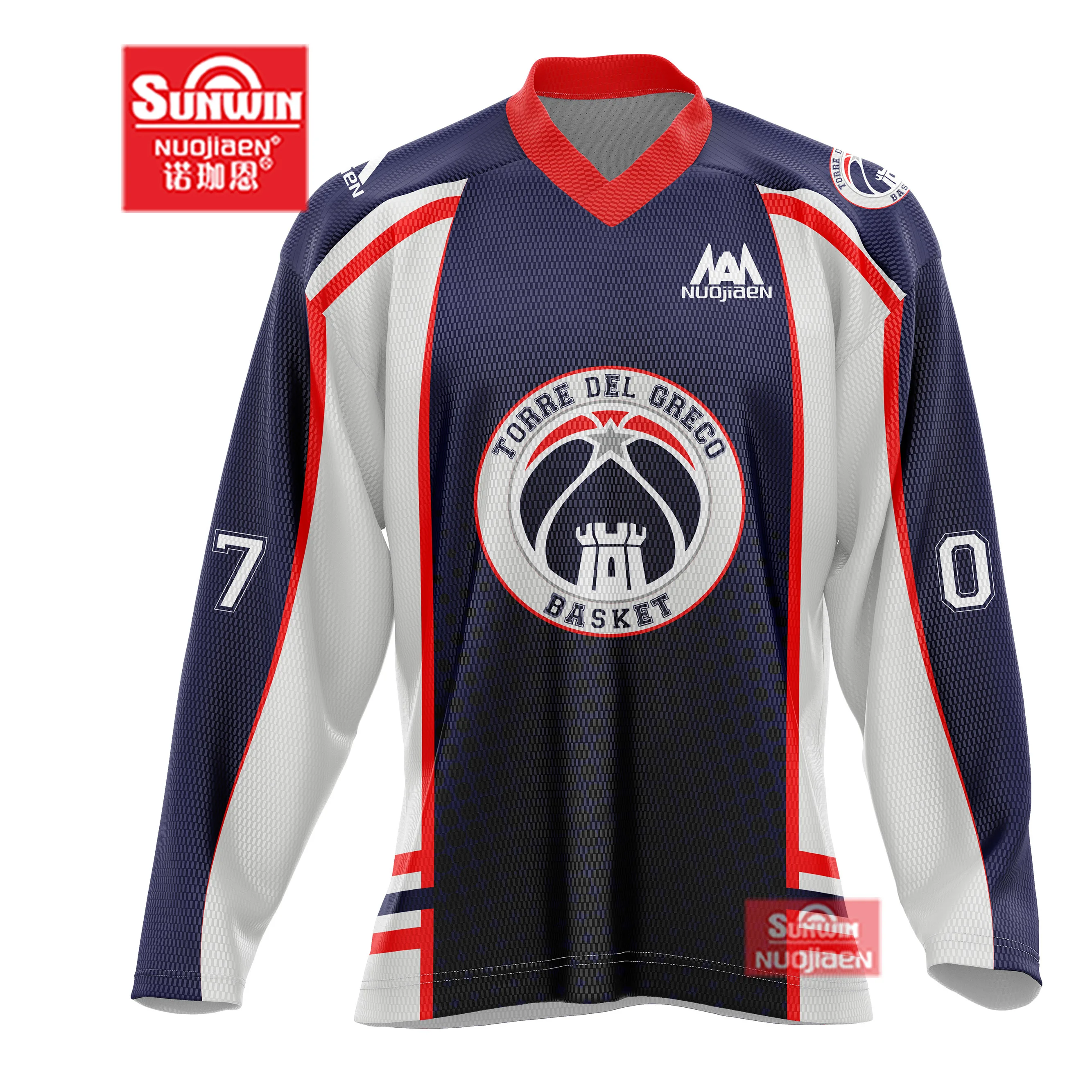 white hockey practice jersey