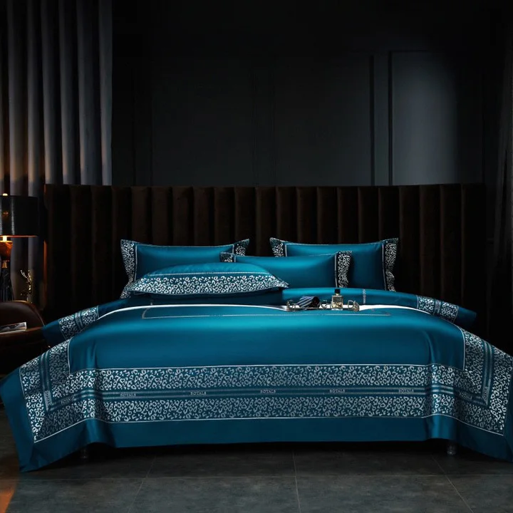 Customized Wholesale Luxury Duvet Cover 100% Cotton Embroidered
