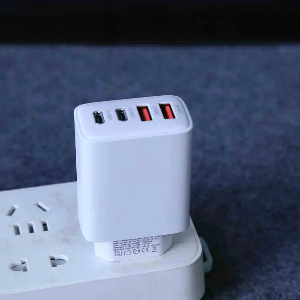 PD 40W GaN Multi-port Usb Charger Built-in Dual USB-C and USB-A  Port Wall Charger A833 Phone USB-C Charger PD3.0/QC3.0