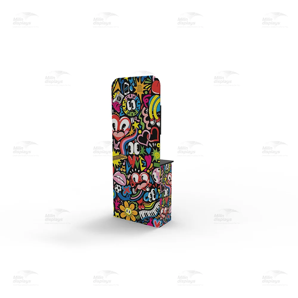 Portable Custom Printed  Advertising TV Monitor Trade Show Equipment Display Stand for Exhibits