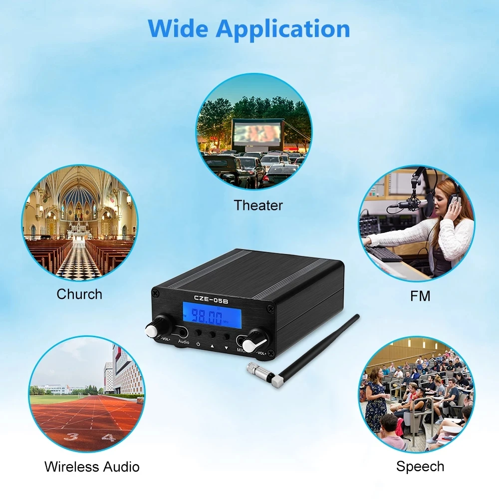 Cze05b 0.5w Fm Transmitter Stereo Frequency Modulation Adjustment