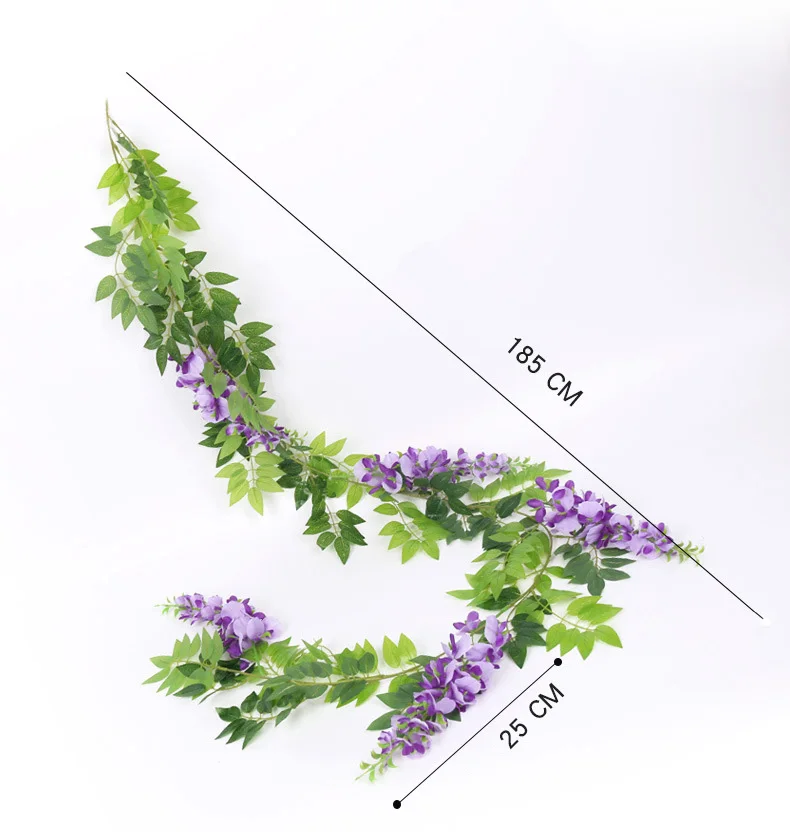 Wholesale Multicolor Wisteria Silk Flower Wholesale Hanging Flower Decoration Artificial
