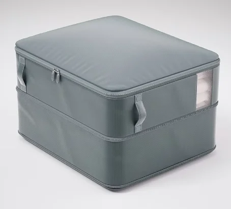 Sac De Rangement Auto-Compressif 54x42x30cm - Gris - Pour Couettes, Vêtements - Gain De Place