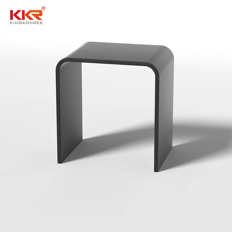 KKR Anti-slip Flexible Color Solid Surface Artificial Stone Resin Bathroom Shower Stool