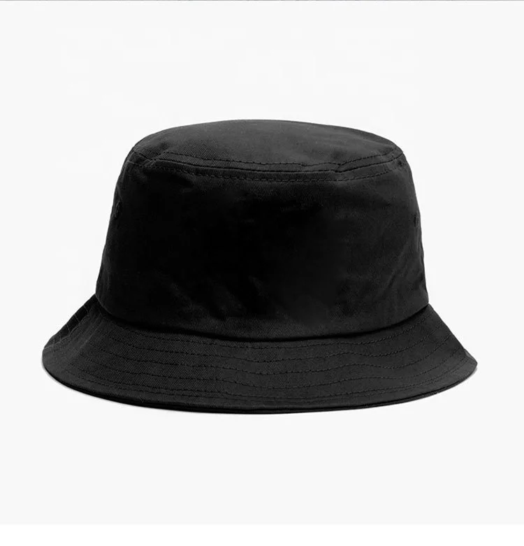 blank black bucket hat