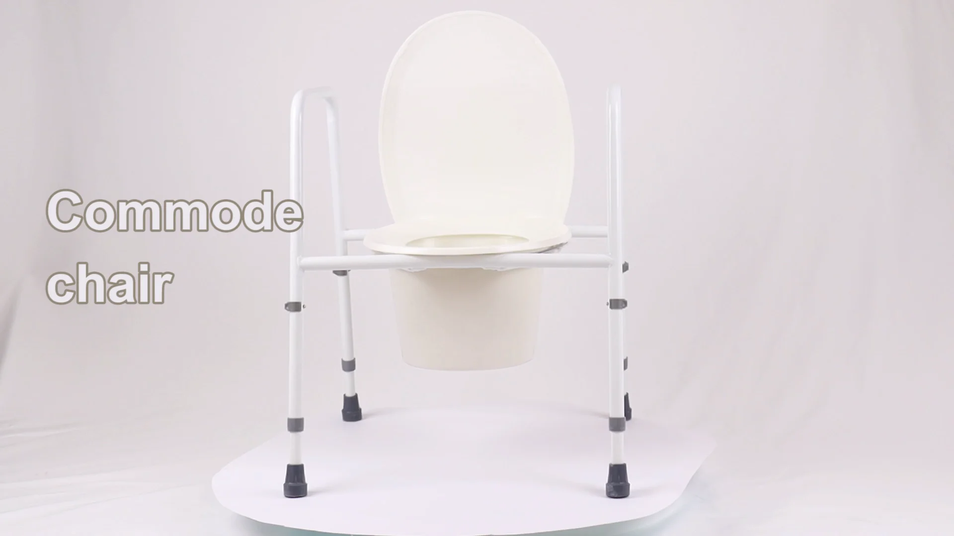Folding Commode Chair Aluminum Disabled Toilet Seat Health Care Height