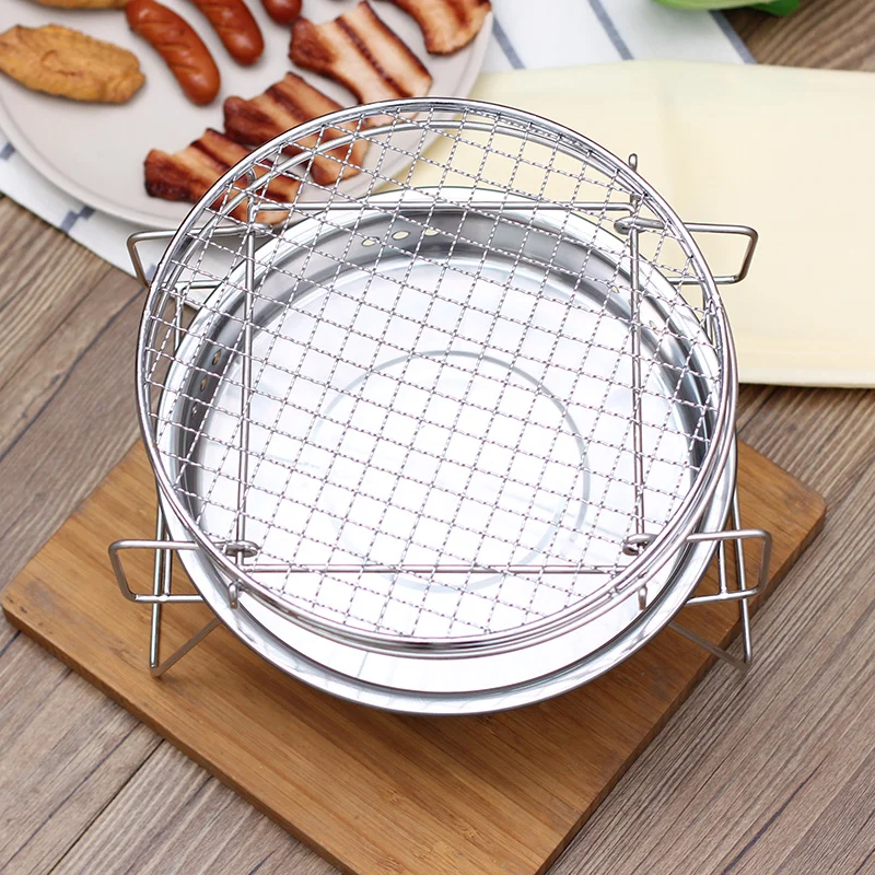 Portable Small Table Top Japanese Yakitori Grill Stainless Steel Mini Round Bbq Grill