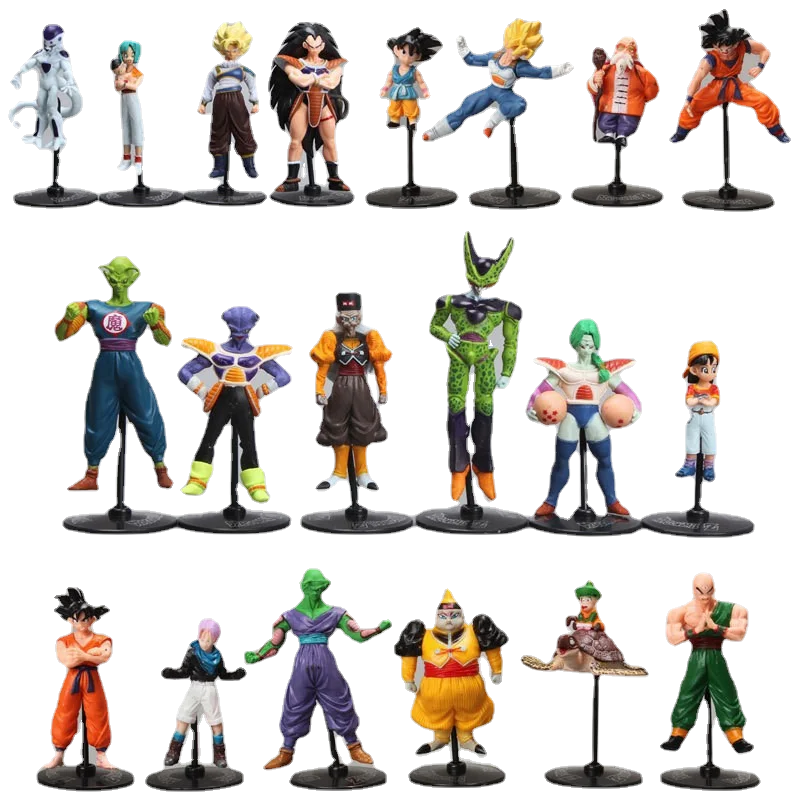Newest 10pcs/set Dragonball Figure Set With Base Pvc Action Figure