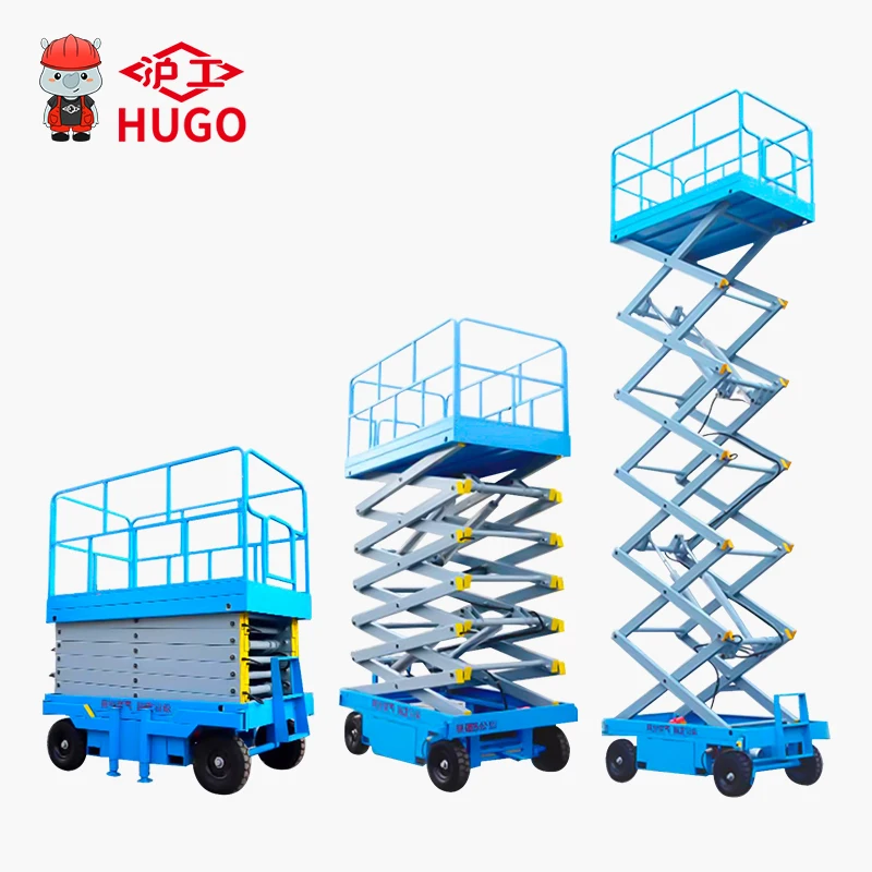 Custom Electric Motor Trolley Mobile Electric Human Scissor Lift 500kg