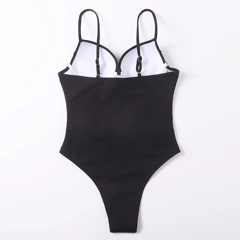 Factory Outlet Solid Swimsuit With Girdle Womens Bikini Push up One Piece Swimsuit Sexy Brazilian Beachwear Sexy Traje De Bano