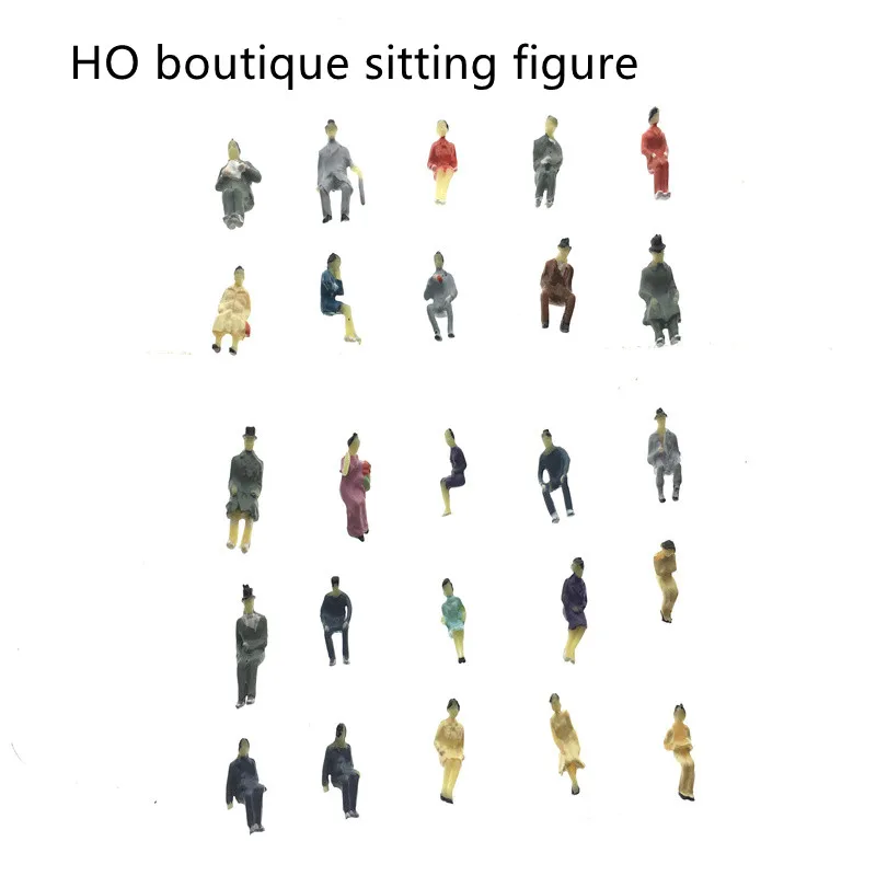 Architectural Building Miniature Color Human People Plastic Train Railway Scenery Layouts Scale Model HO Figures