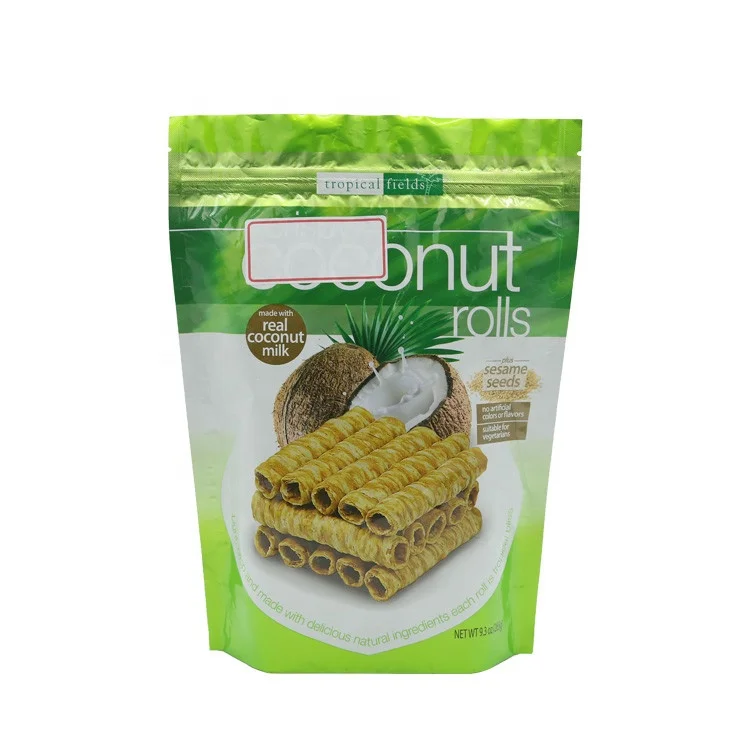Custom Printed Moisture Proof Flat Bottom Pouch for Food Packaging Zipper Laminated Pouch Eight Side Seal Moisture Proof Bag